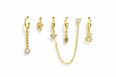 Çelik 6lı Set Küpe