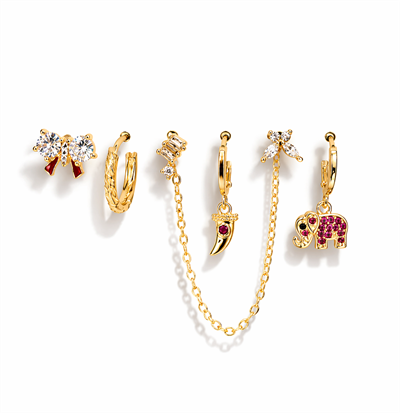 Çelik 6lı Set Küpe