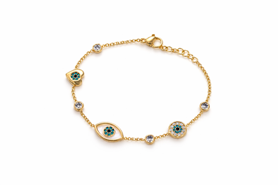 Çelik Nazar Göz Bileklik