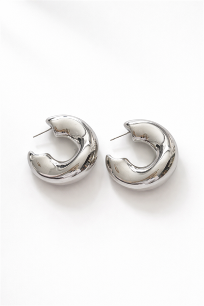 Çelik Wrinkled Küpe