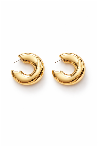 Çelik Wrinkled Küpe