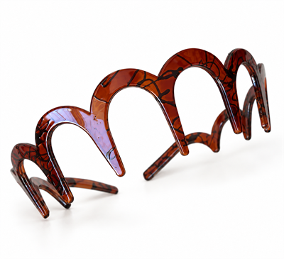 Kemik Oval Zigzag Taç