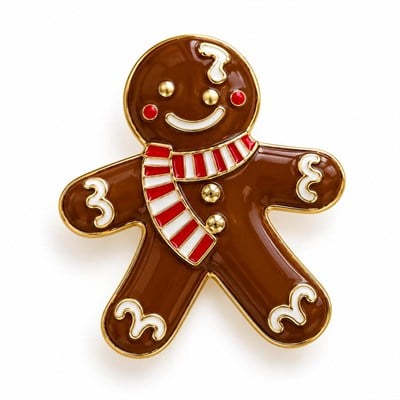 Yeni Yıl Ginger Broş