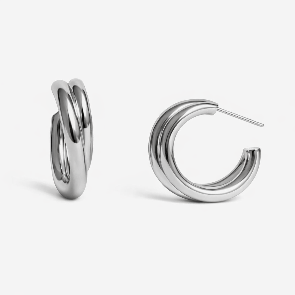 Çelik 2 Halka Küpe