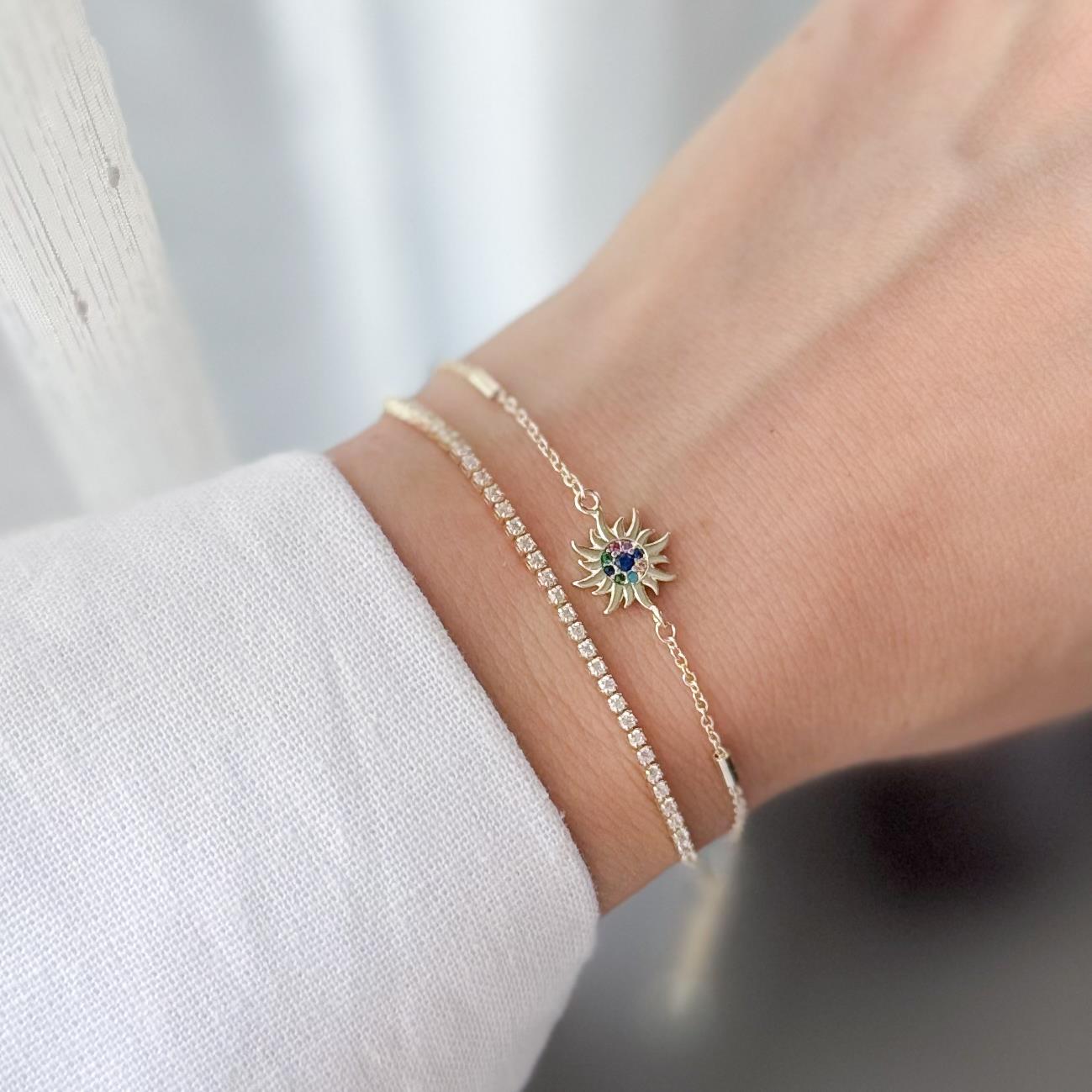 Çelik 2li Su Yolu Güneş  Bileklik