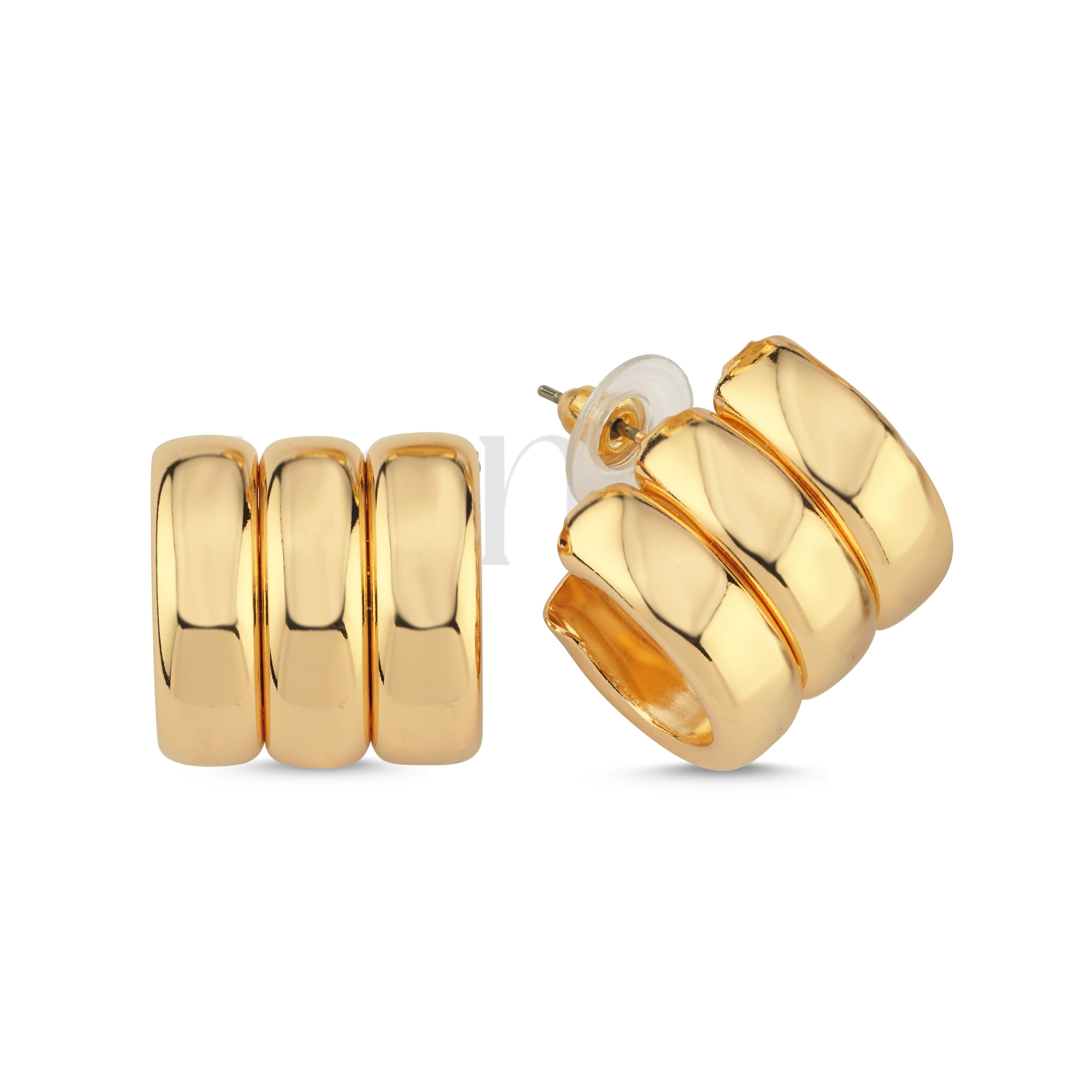 Çelik 3 bombeli küpe