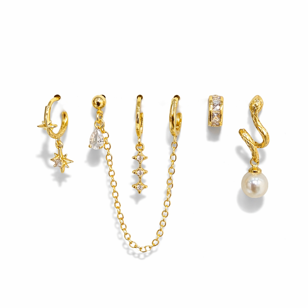 Çelik 6lı Set Küpe