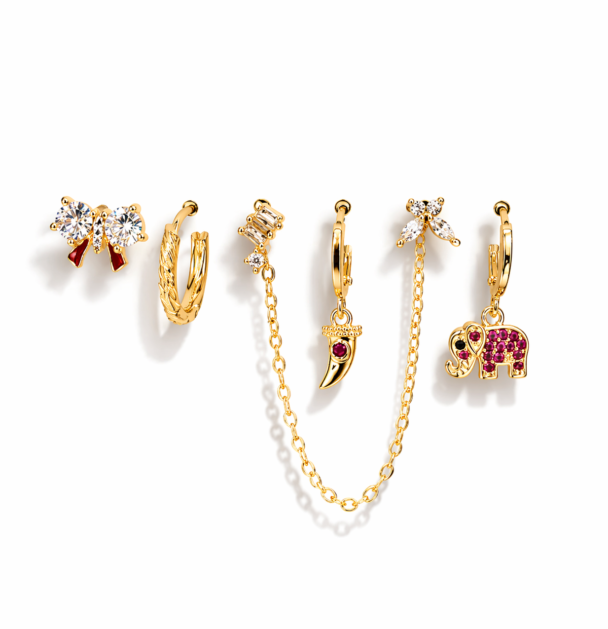 Çelik 6lı Set Küpe