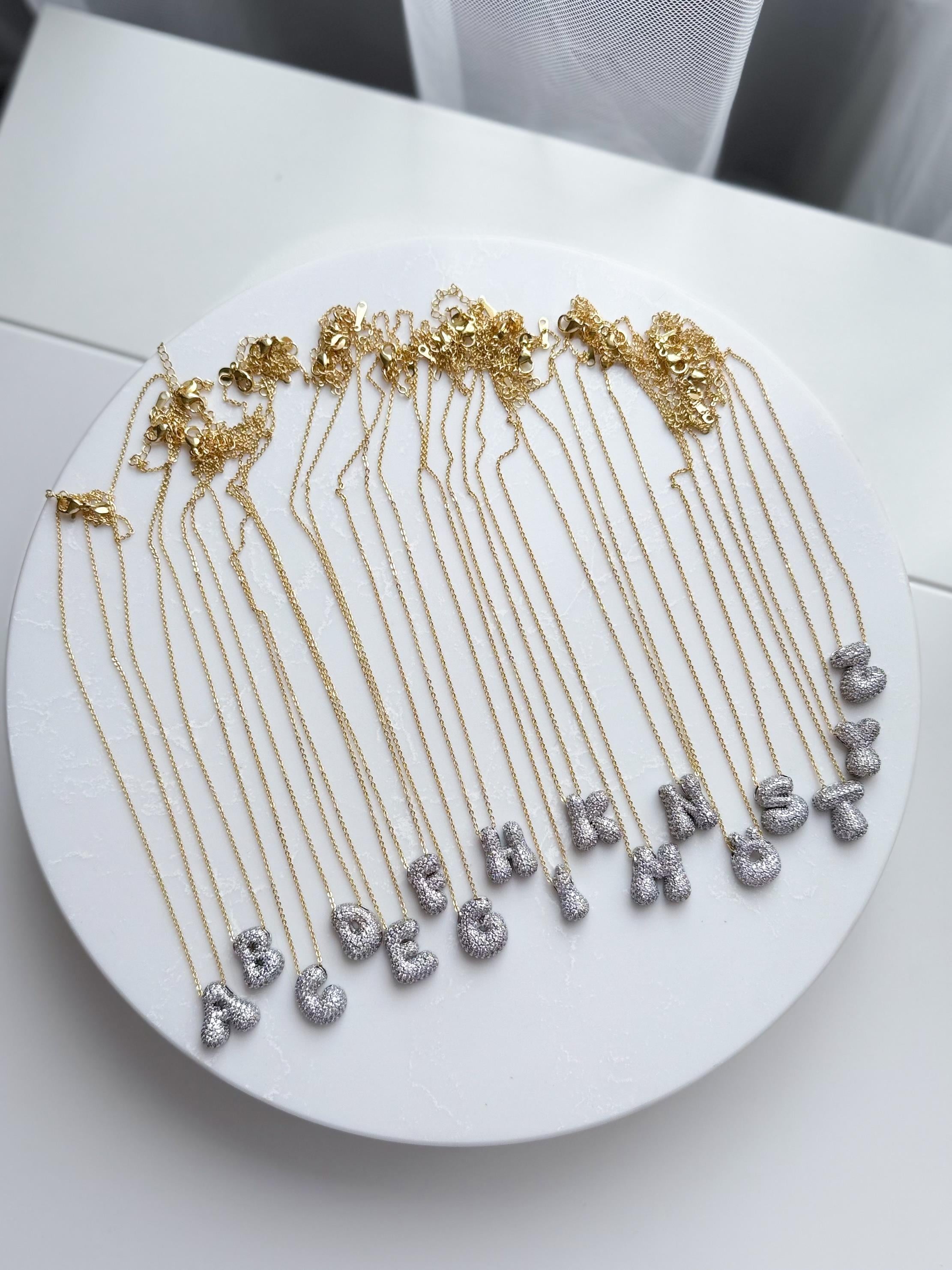 Çelik Balon Harf Kolye