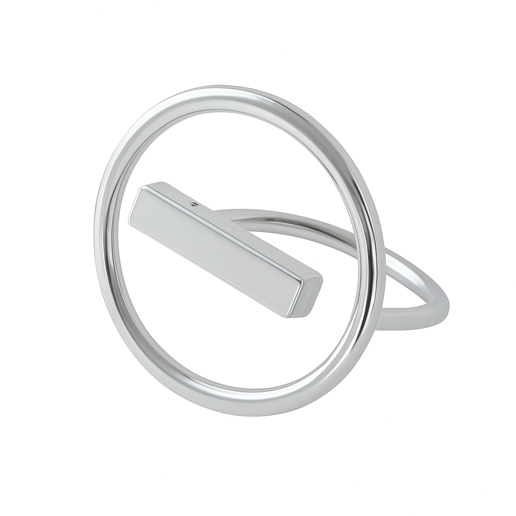 Çelik Circle Yüzük( Ayarlanabilirdir )