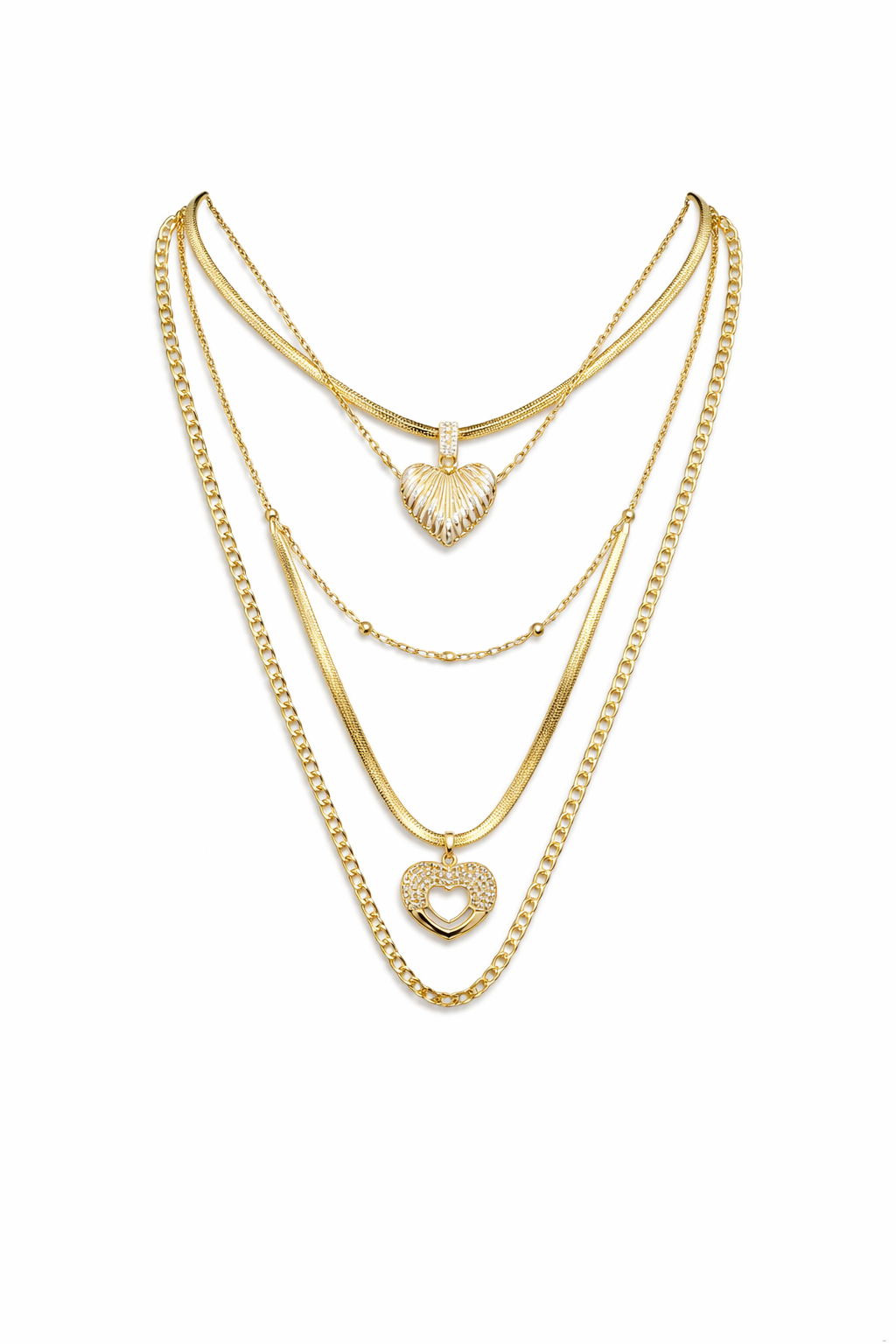 Çelik Çoklu Kolye Seti