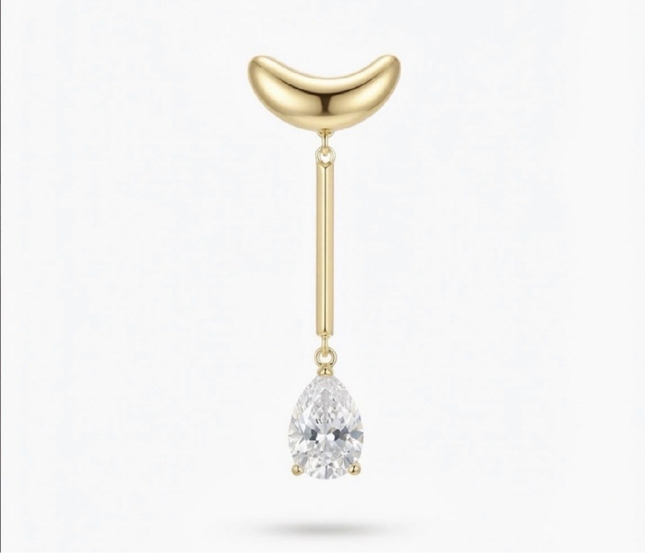 Çelik Damla Taşlı Earcuff