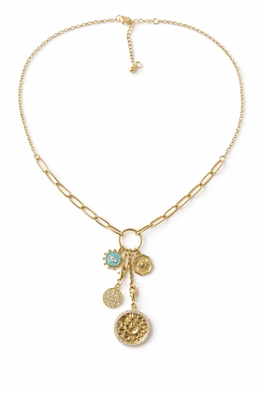 Çelik Eye Charm Kolye