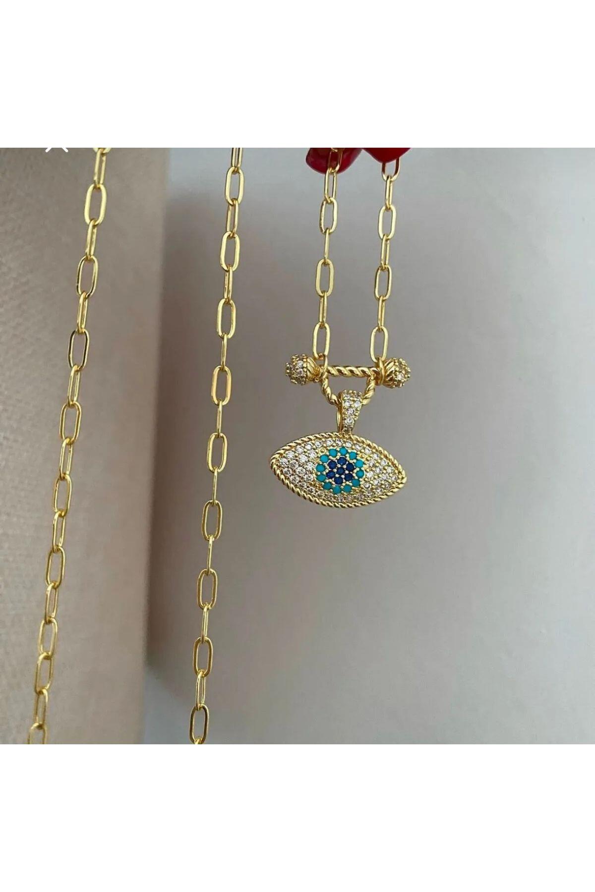 Çelik Ezra Göz Kolye