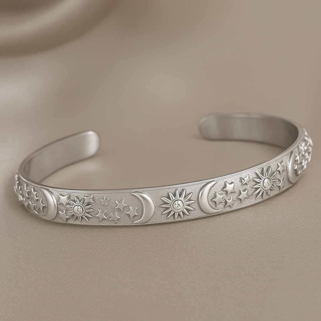 Çelik Güneş Ay  Bileklik