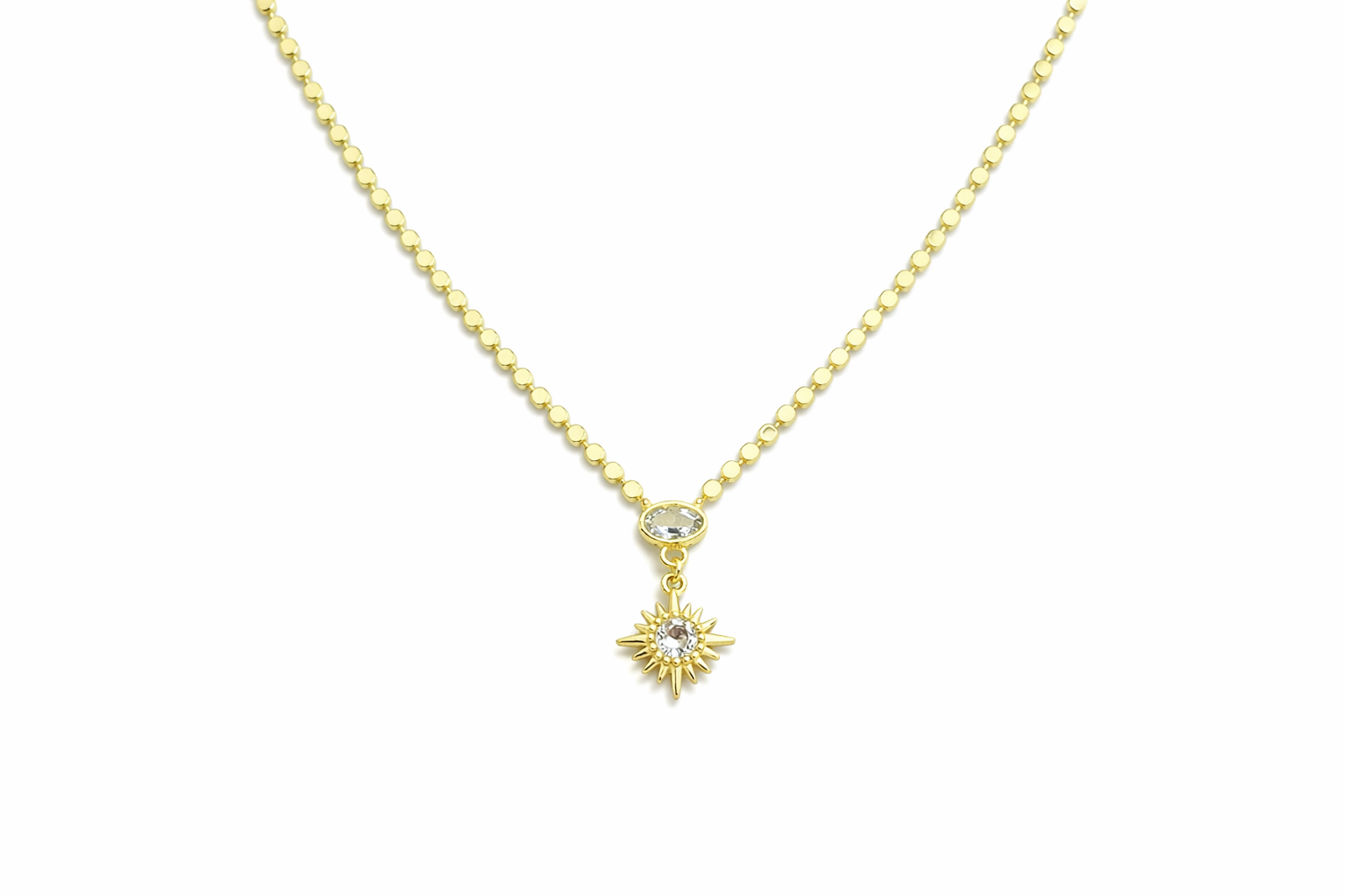 Çelik Güneş Zincir Kolye