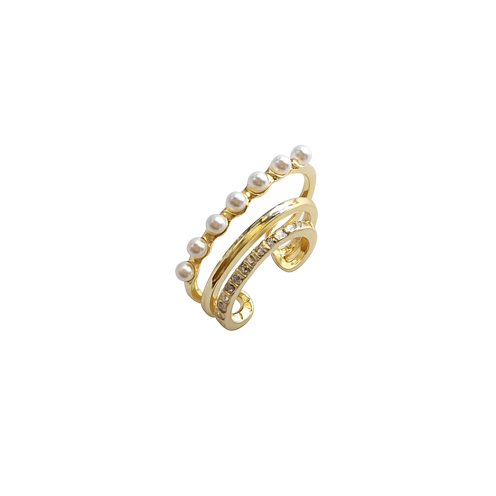 Çelik İncili Taşlı Earcuff