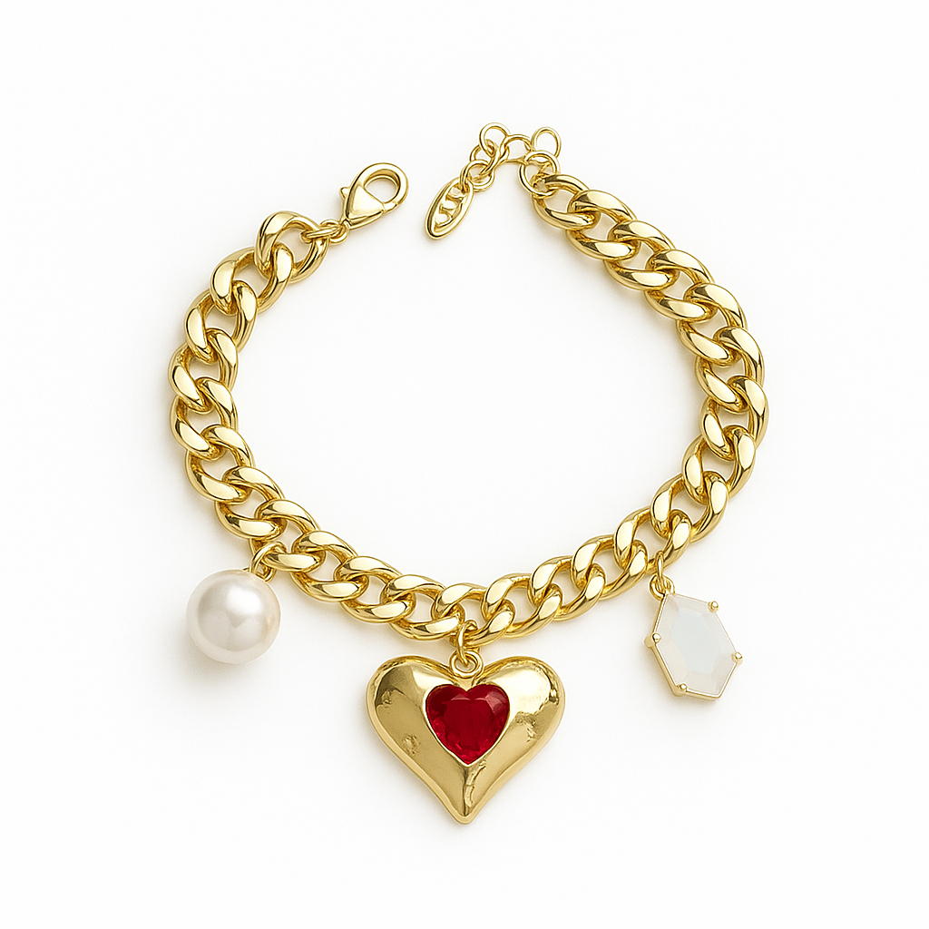 Çelik Kalp Charm Bileklik