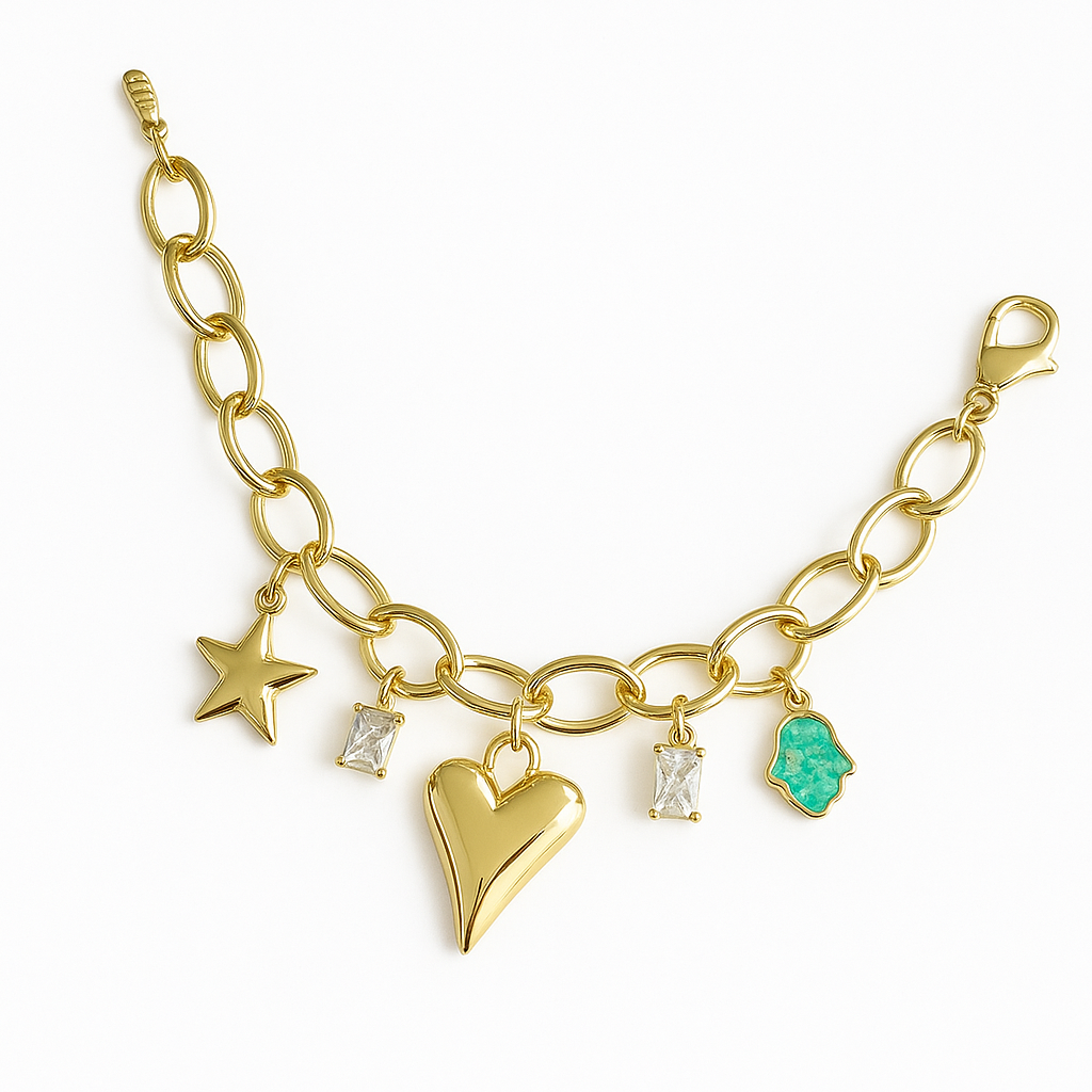 Çelik Kalp Charm Bileklik