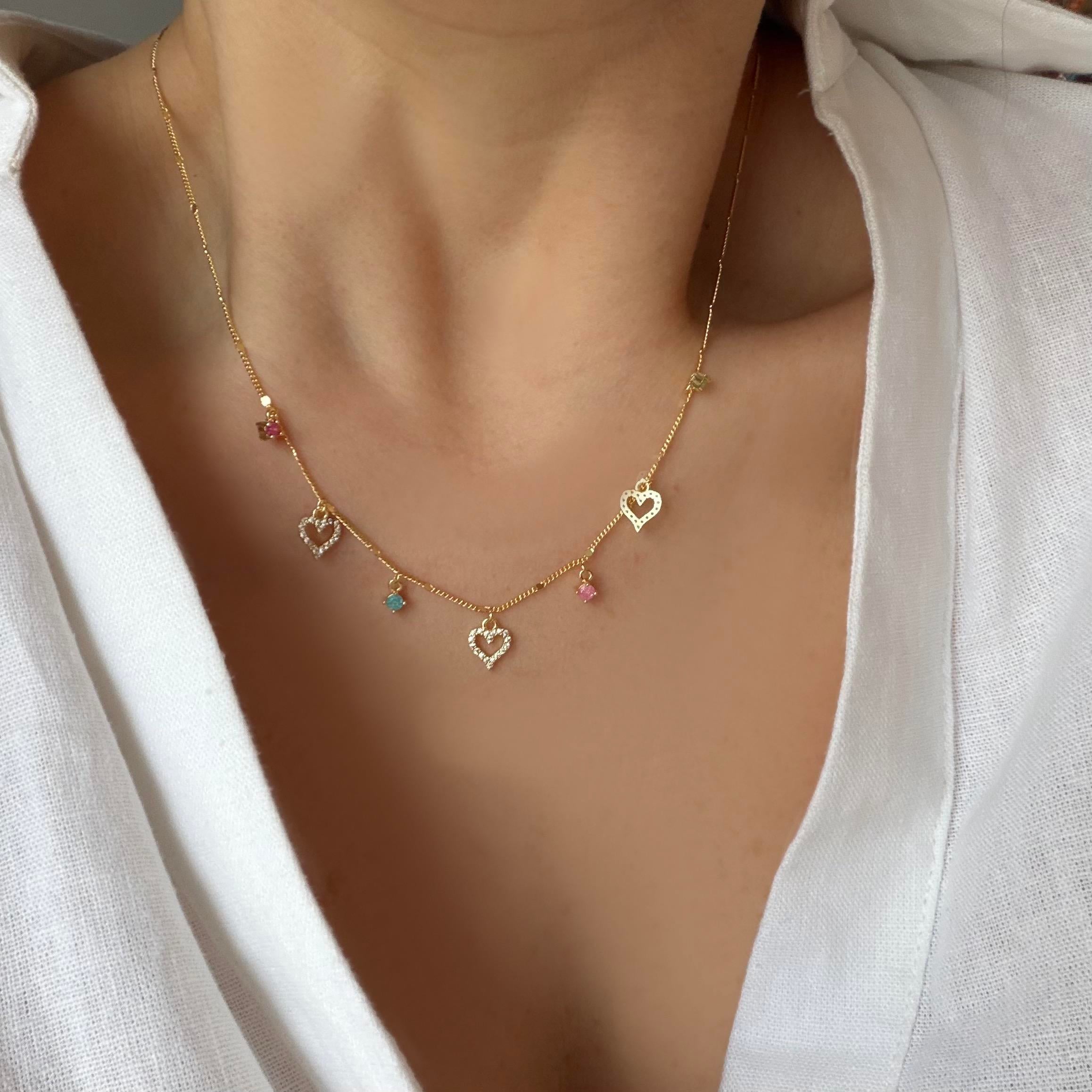 Çelik Kalp Charm Kolye