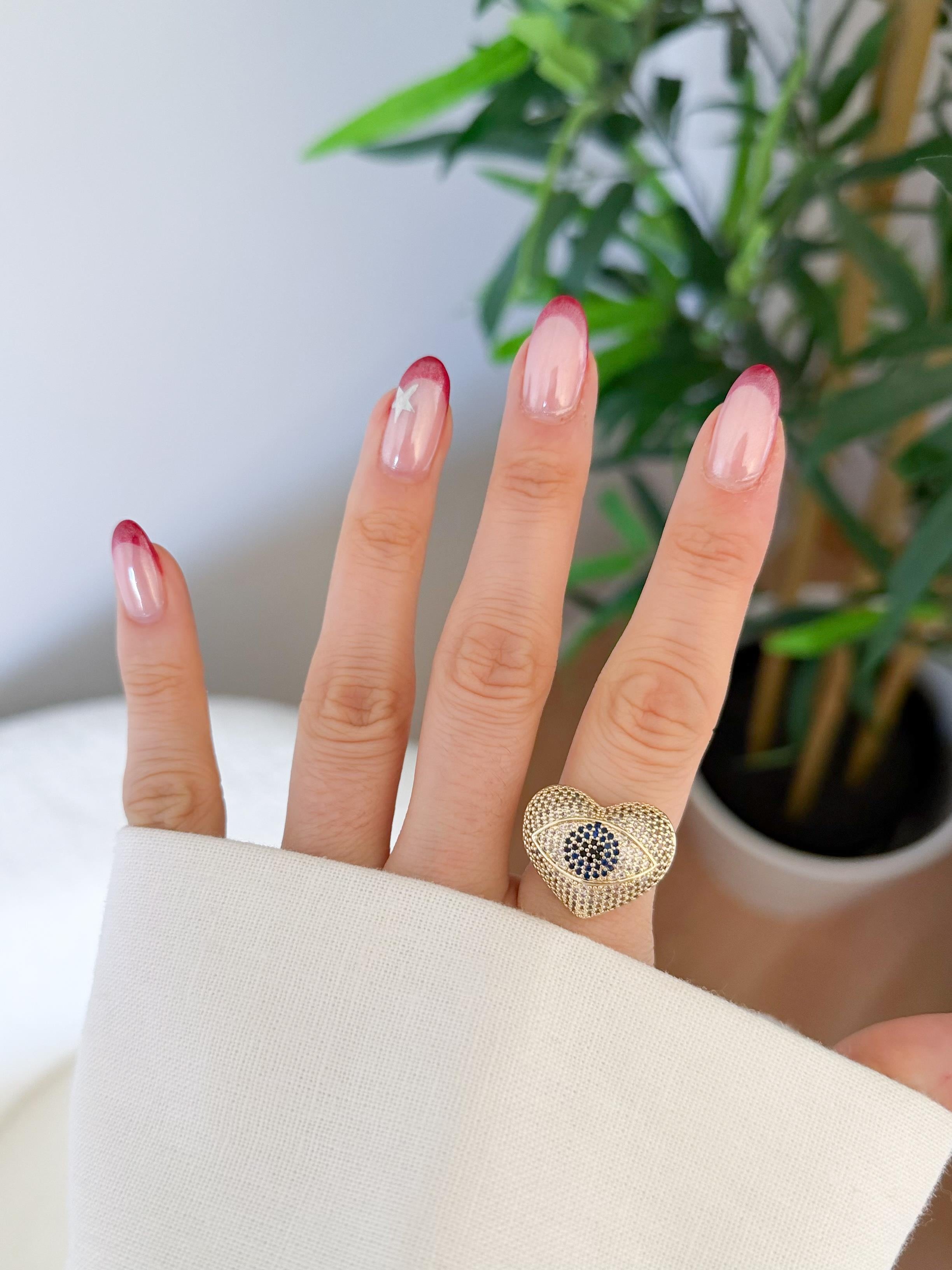 Çelik Kalpli Yüzük (Ayarlanabilir)