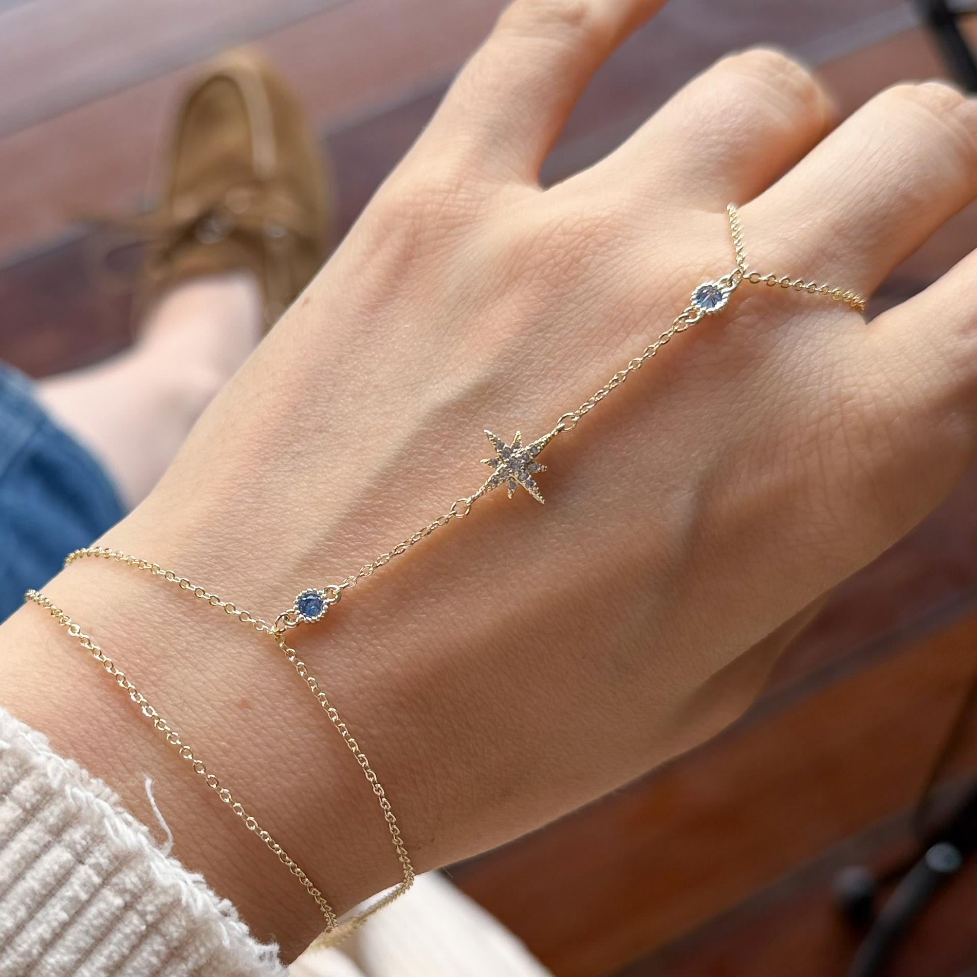 Çelik Mavi Taşlı Yıldız Şahmeran