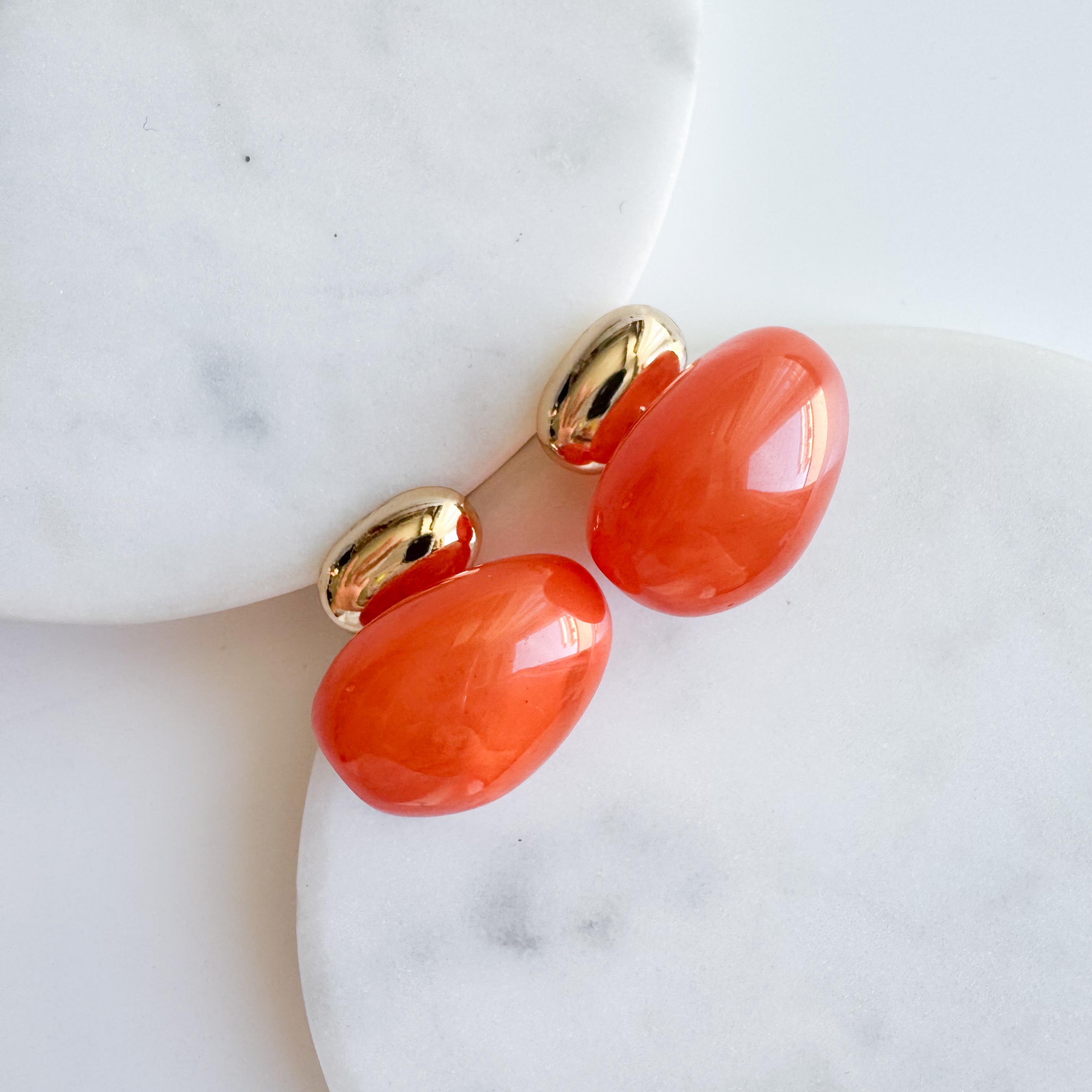 Çelik Renkli Top Küpe