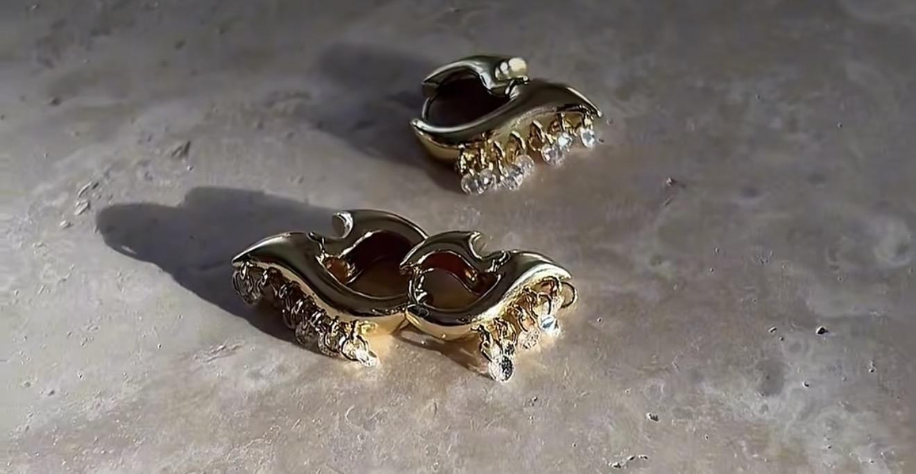 Çelik Taşlı 6lı Set Küpe