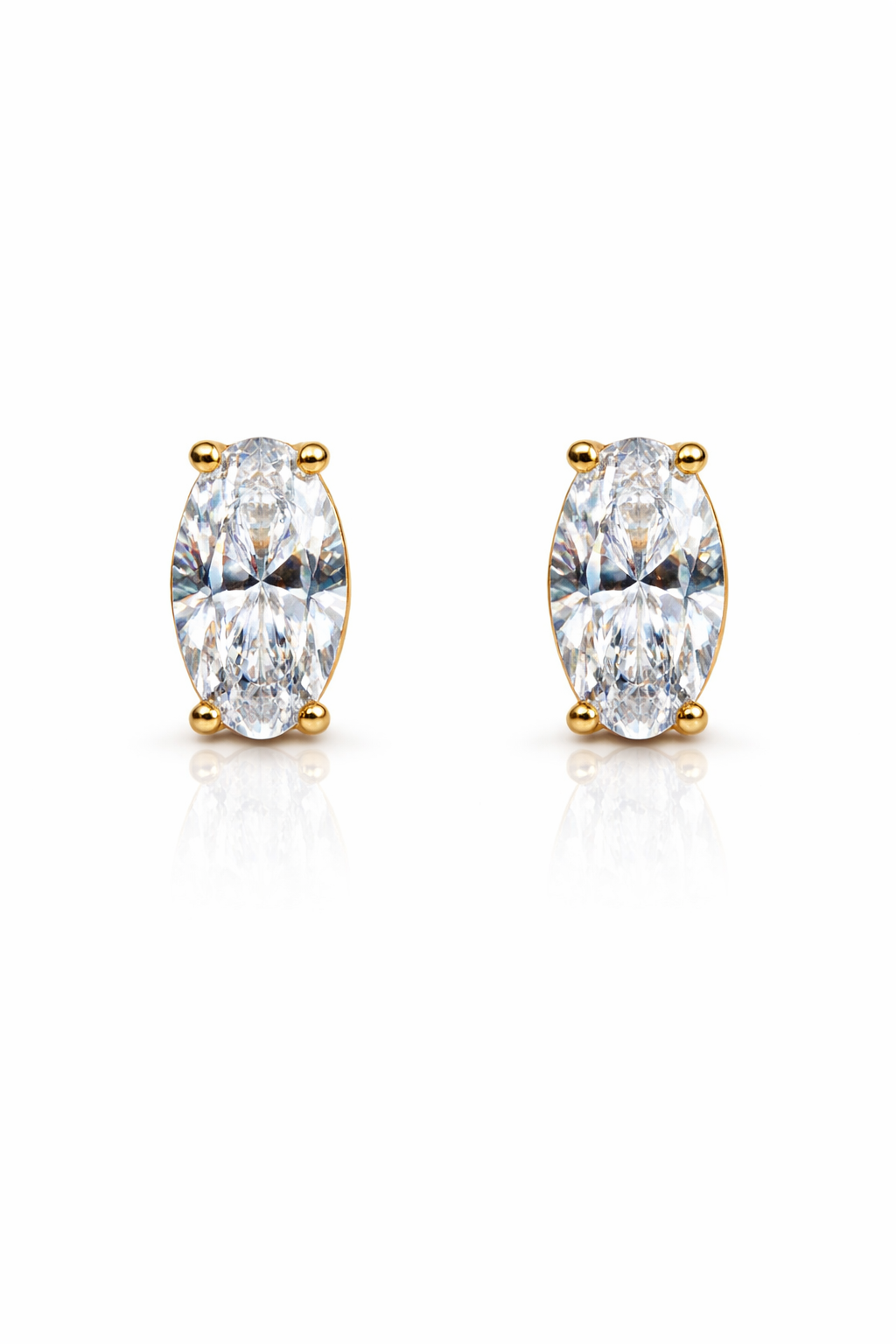 Çelik Tek Taş  Küpe