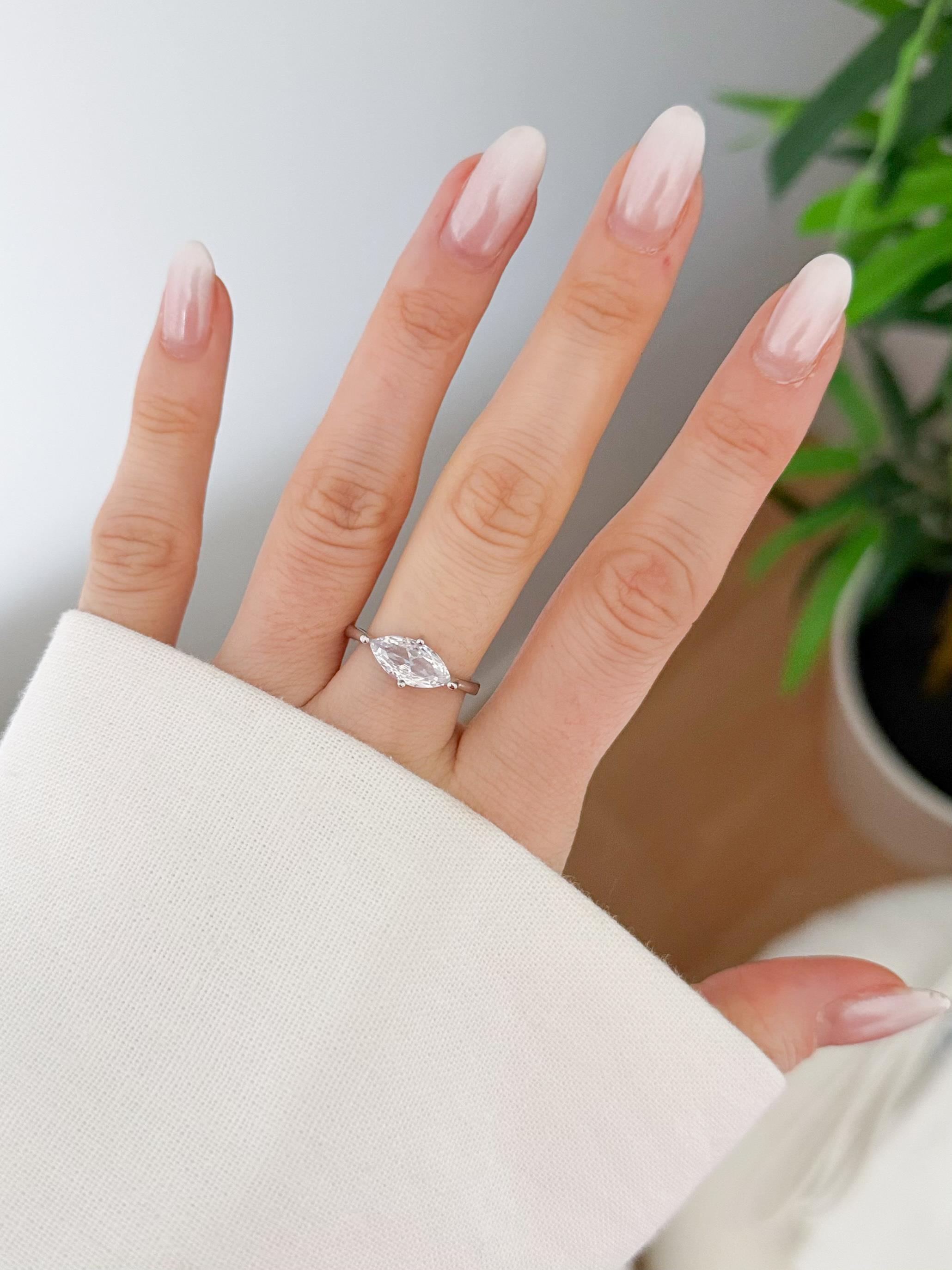 Çelik Tek Taş Yüzük (Ayarlanabilirdir)