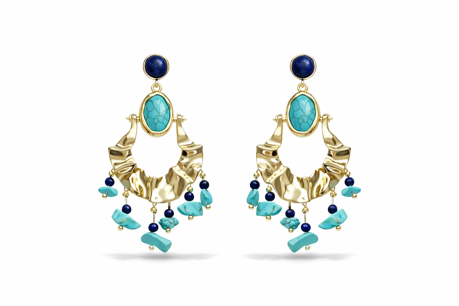 Çelik Turkuaz Küpe