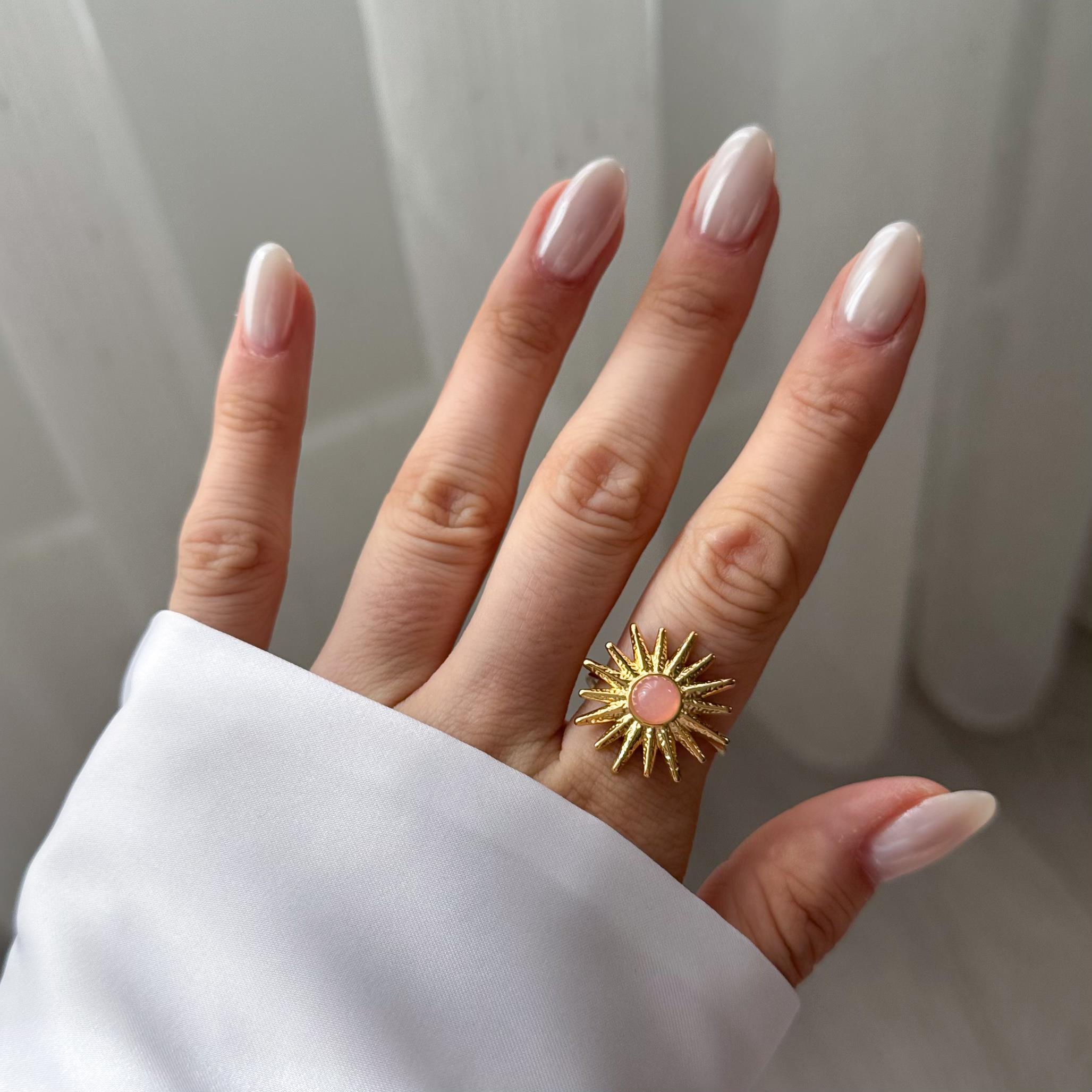 Çelik Vintage Güneş Yüzük