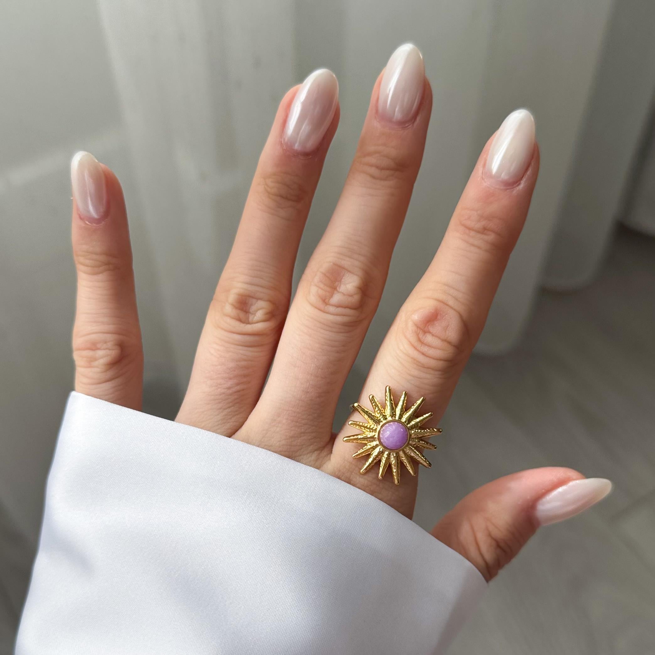 Çelik Vintage Güneş Yüzük