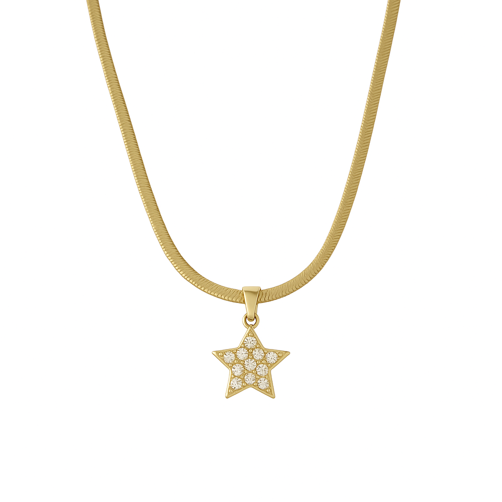 Çelik Yıldız Kolye