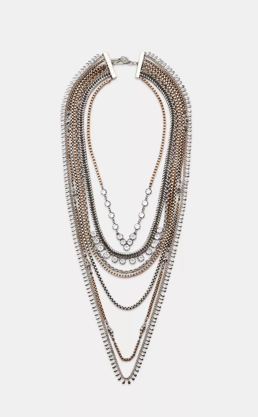 Çoklu Taşlı Tasarım Kolye