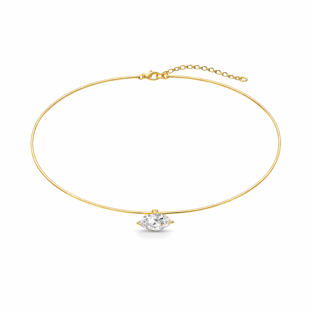 Damla Taşlı Choker Kolye