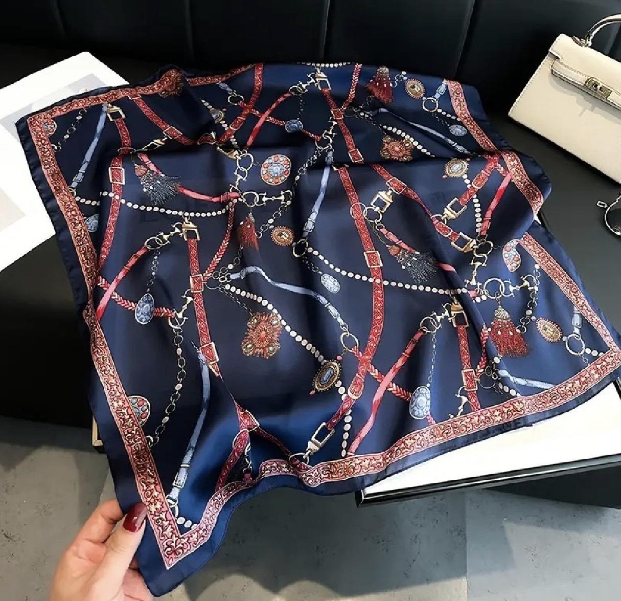 Desenli Şal-Fular 70x70