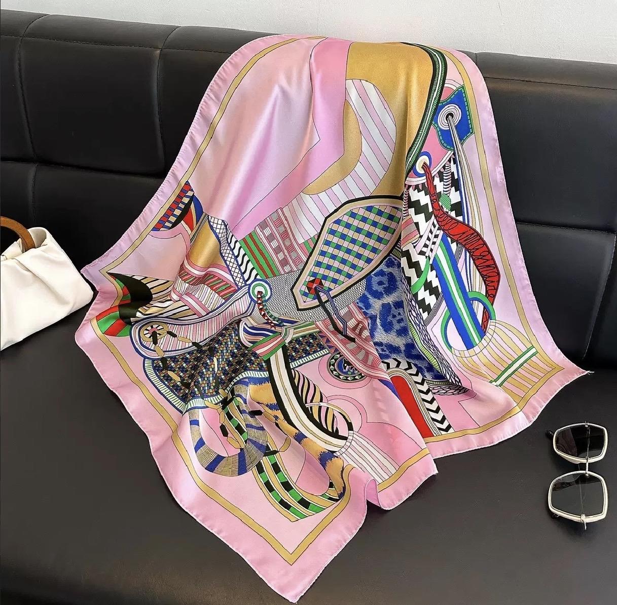 Desenli Şal-Fular 70x70