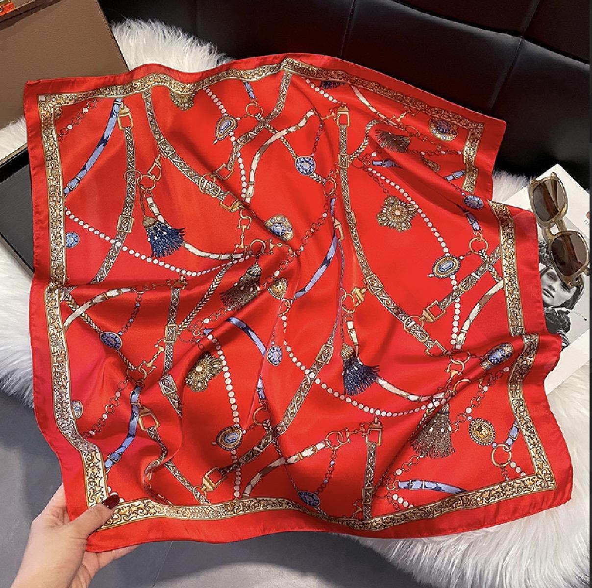 Desenli Şal-Fular 70x70