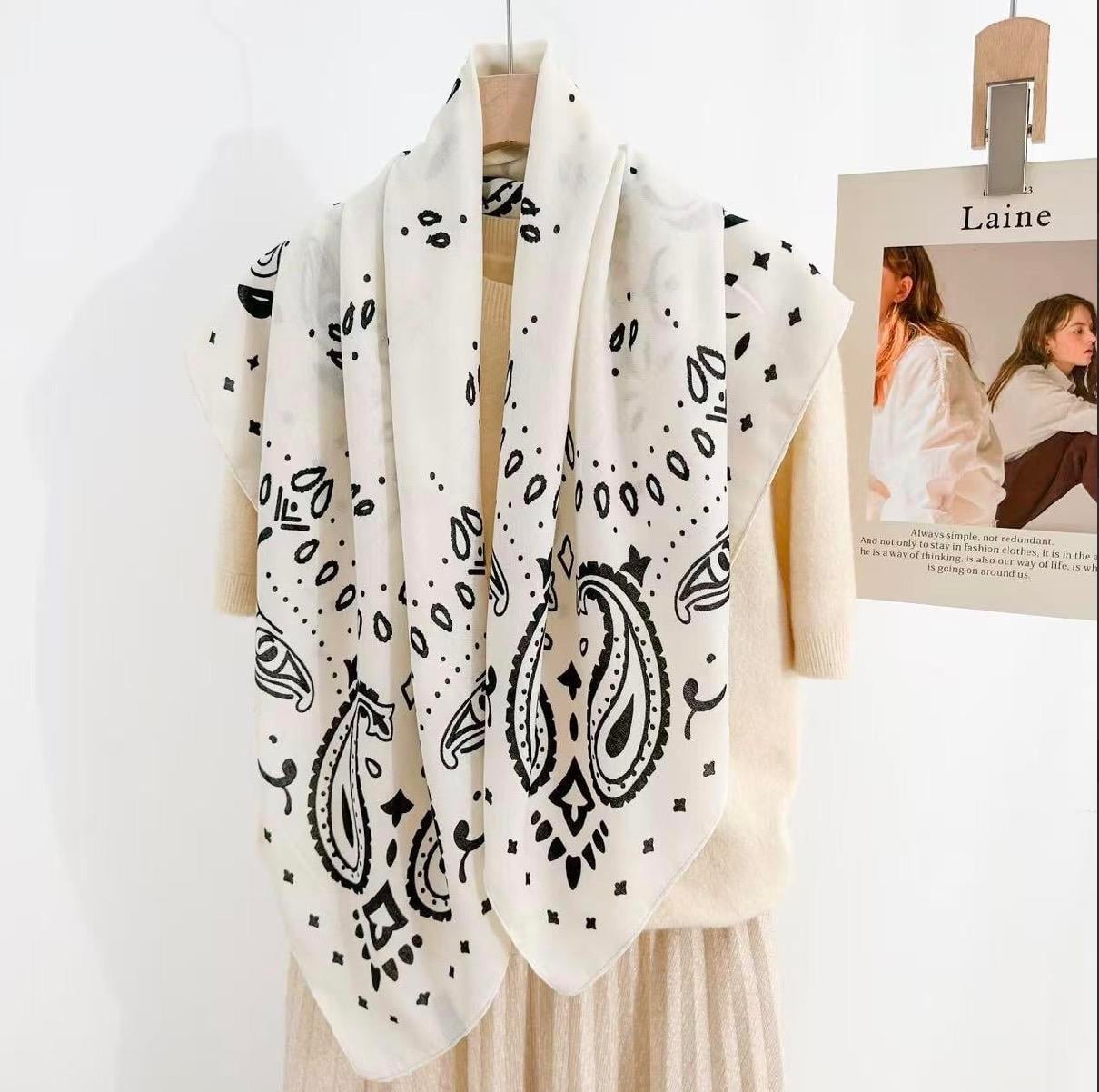 Desenli Şal-Fular 90x90