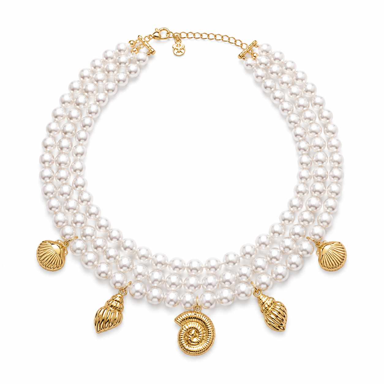 İncili Charmlı Choker Kolye