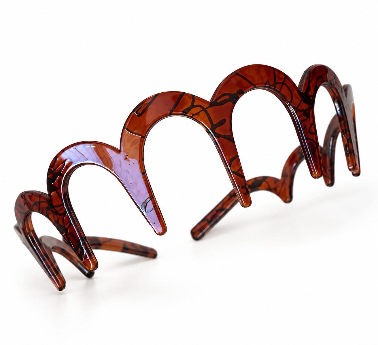 Kemik Oval Zigzag Taç