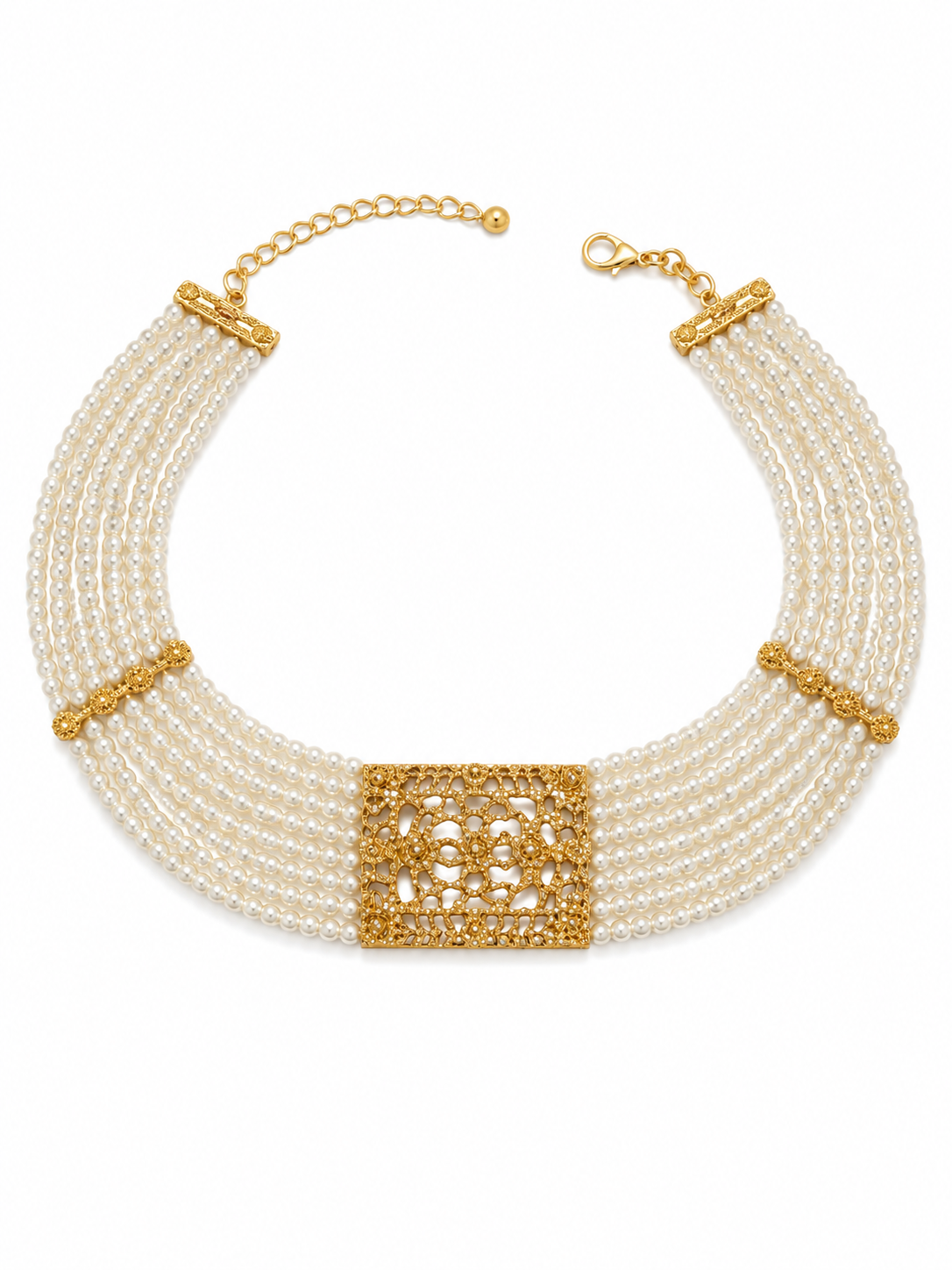 Kristal Taşlı Choker Kolye