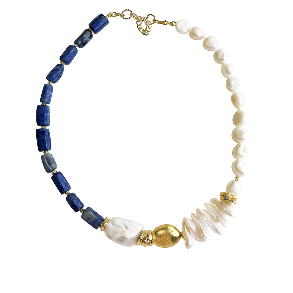 Lapis Lazuli İnci Kolye