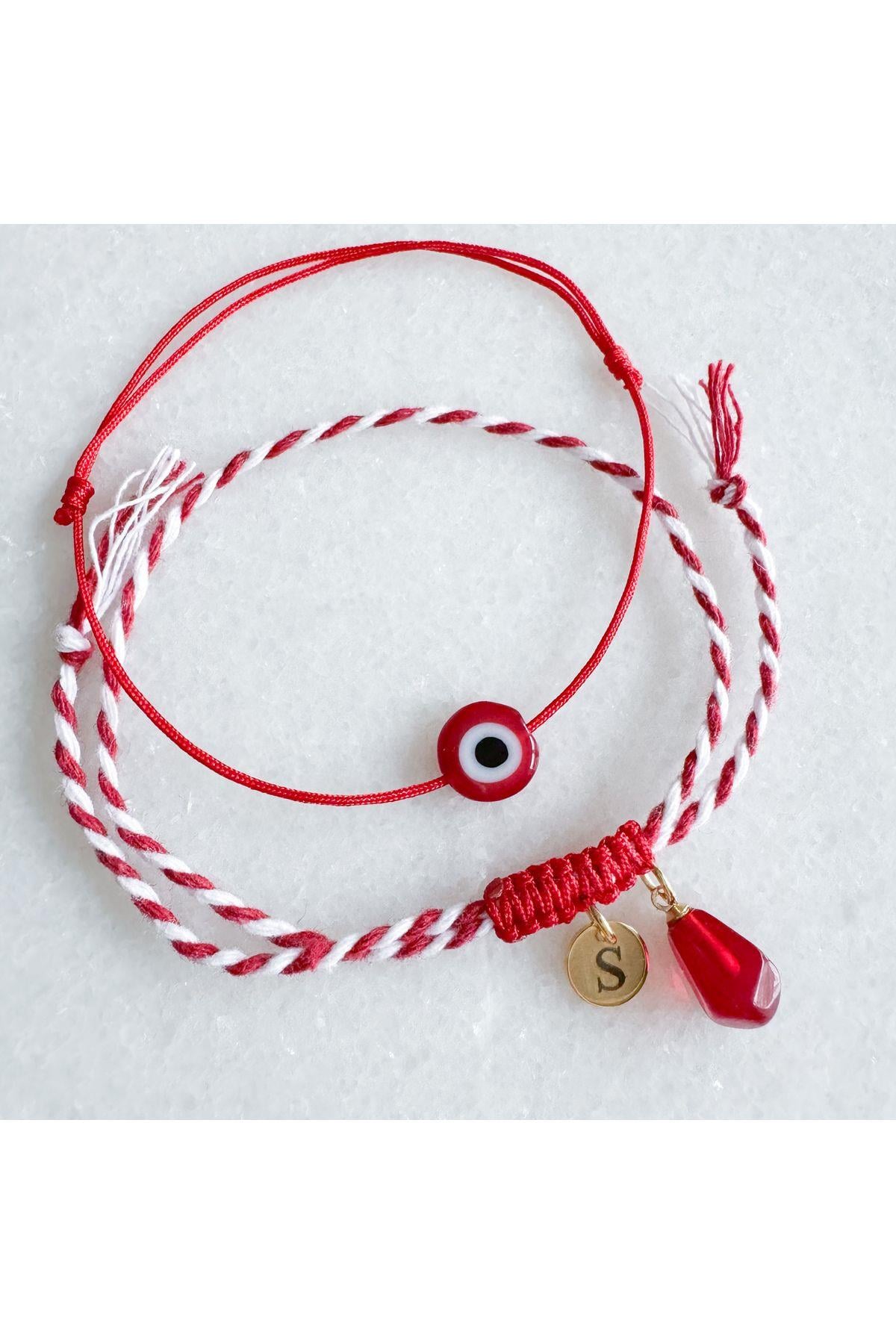 Marteniçka Murano Nar Harf Bileklik Seti