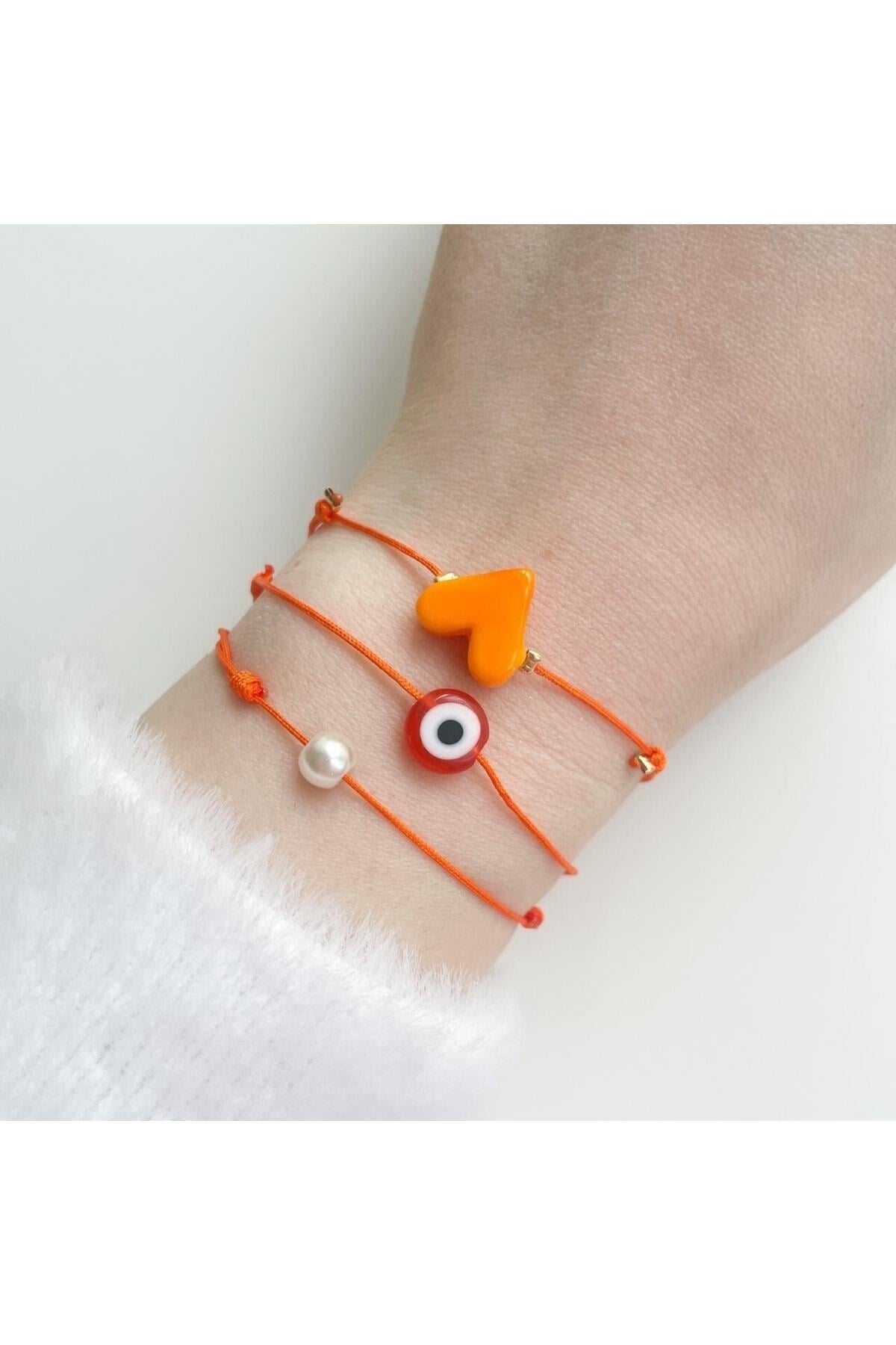 Murano Cam Kalp Bileklik Seti