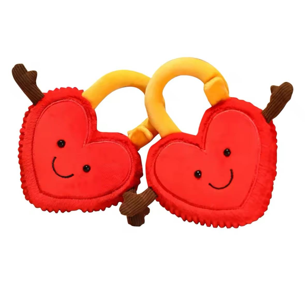 Peluş 2li Kalp Çanta Aksesuarı