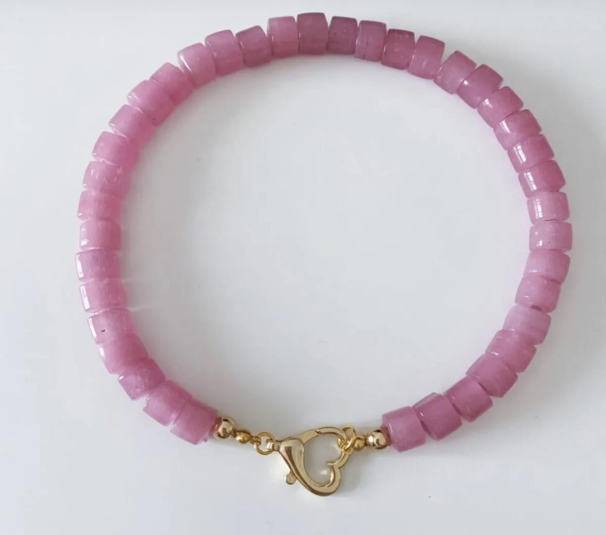 Pembe Cam Kolye