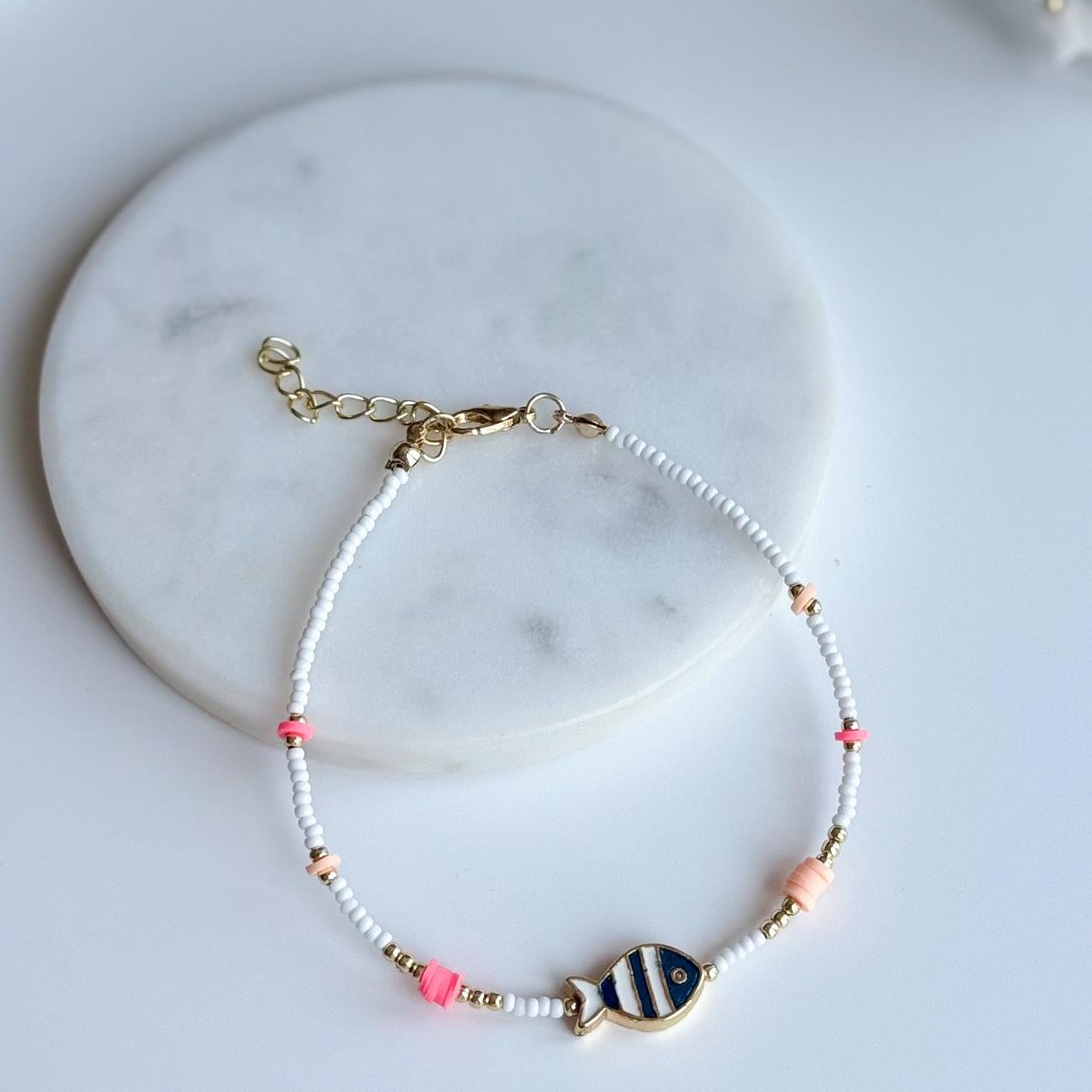 Renkli Boncuk Balık Halhal