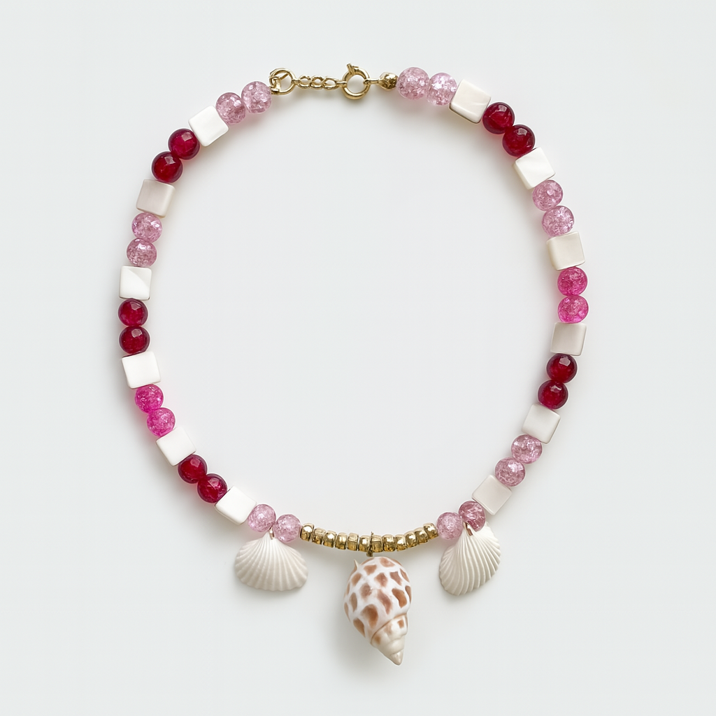 Renkli Cam Boncuk Kolye